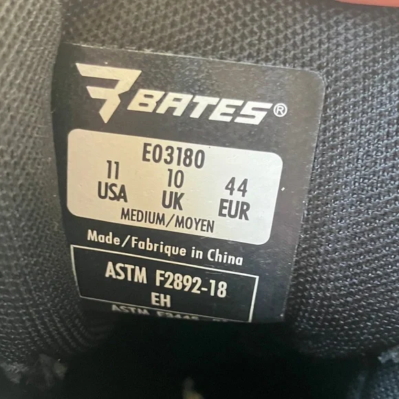 Bates Men's Black Lace-Up Combat Boots - Picture 2 of 6